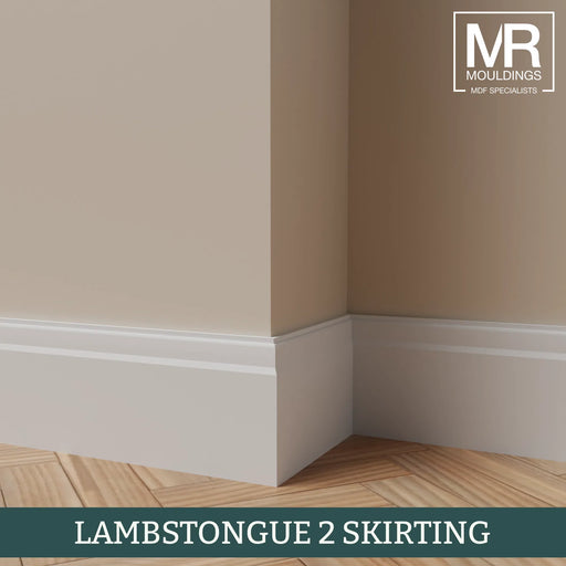 Lambs Tongue 2 MDF Skirting Board-MR Mouldings Ltd
