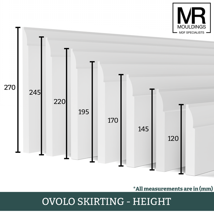 Ovolo MDF Flexible Skirting Board-MR Mouldings Ltd