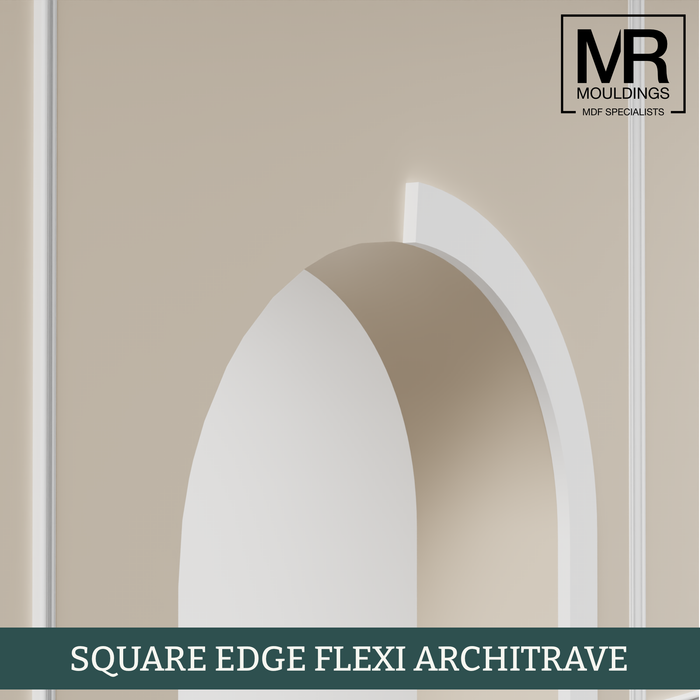Square Edge Flexible MDF Architrave Board-MR Mouldings Ltd