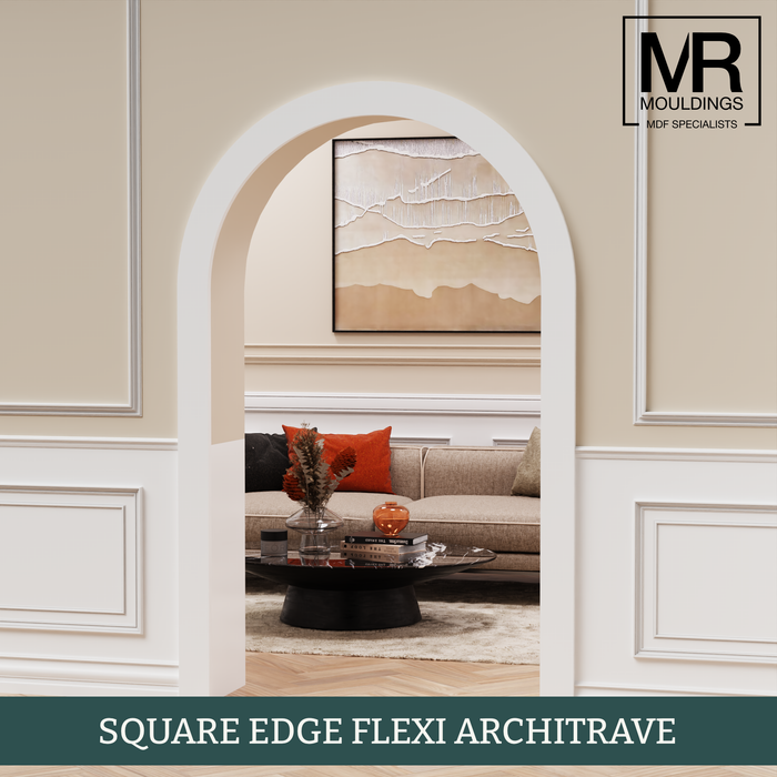 Square Edge Flexible MDF Architrave Board-MR Mouldings Ltd