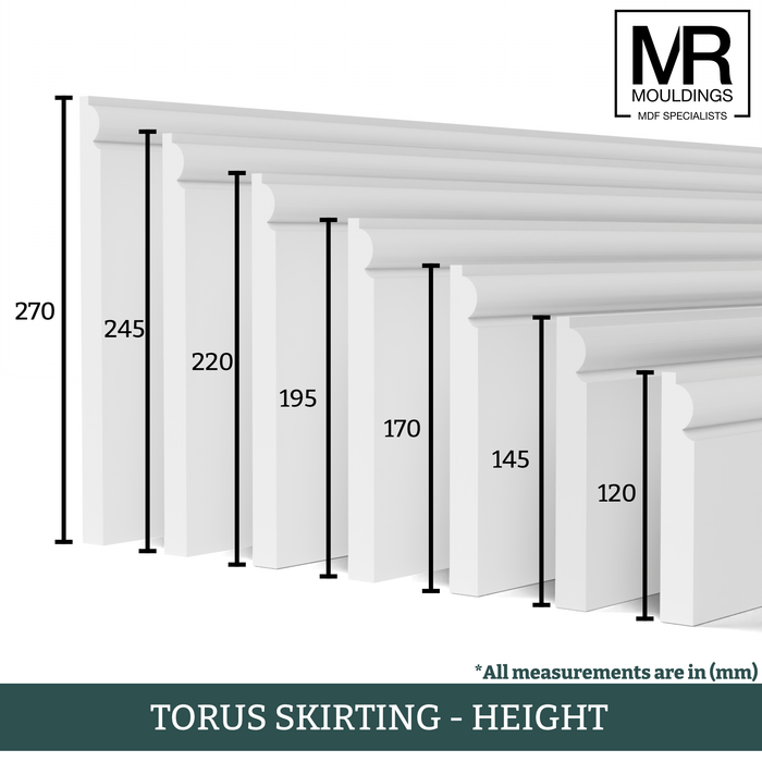 Torus MDF Flexible Skirting Board-MR Mouldings Ltd