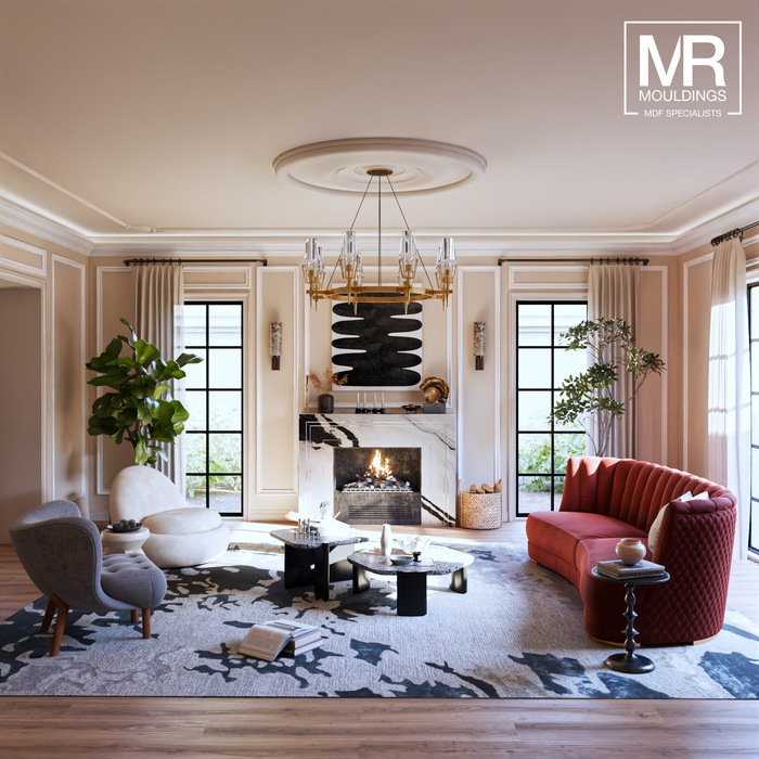 Large Georgian LED MDF Cornice Coving-MR Mouldings Ltd