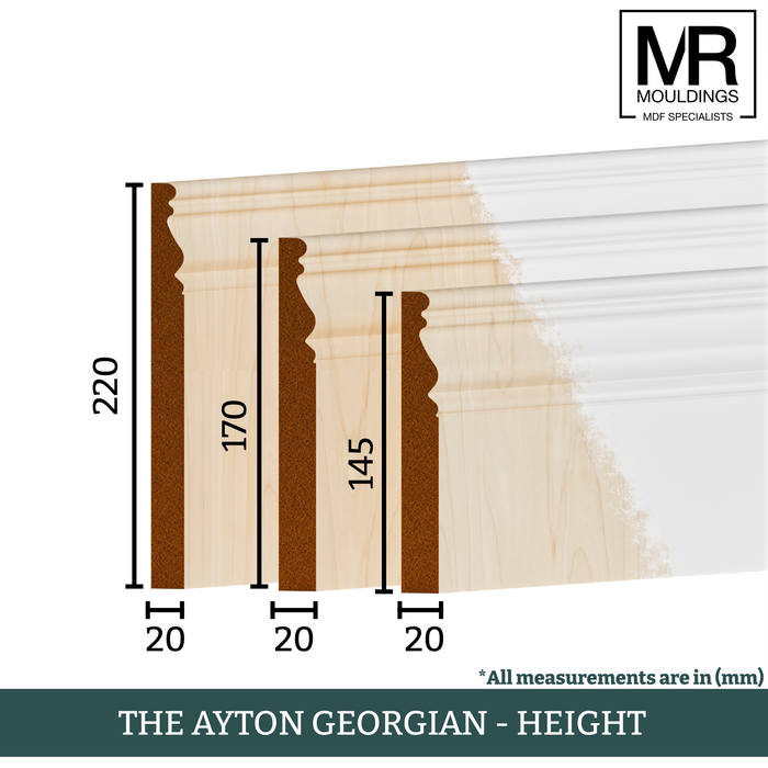 The Ayton Georgian Tulip Skirting Board-MR Mouldings Ltd