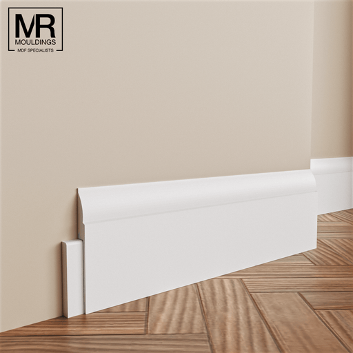 Ovolo MDF Skirting Cover Board-MR Mouldings Ltd