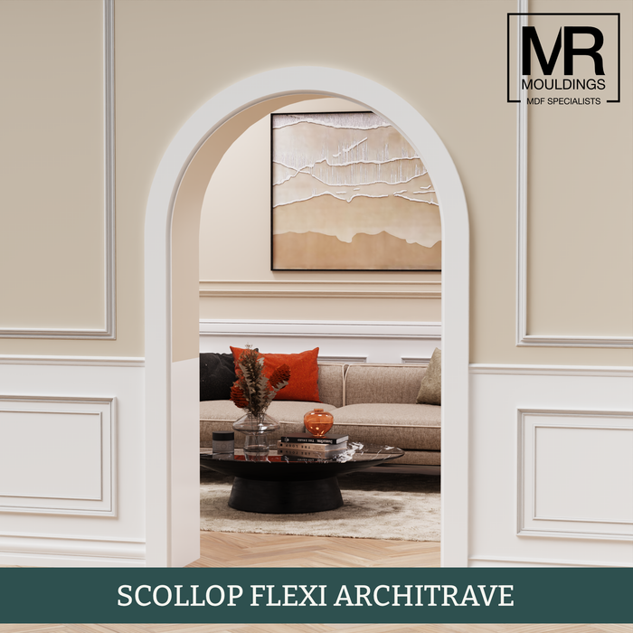 Scallop Flexible MDF Architrave Board-MR Mouldings Ltd