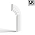 Scallop and 2x V Groove Flexible MDF Architrave Board-MR Mouldings Ltd