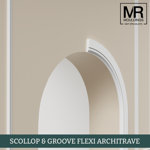 Scallop and Groove Flexible MDF Architrave Board-MR Mouldings Ltd