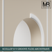 Scallop and V Groove Flexible MDF Architrave Board-MR Mouldings Ltd