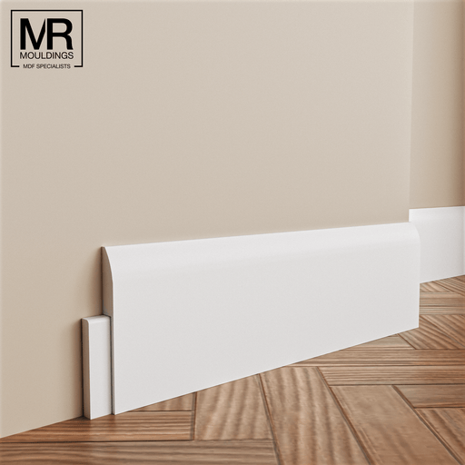 Bullnose 2 MDF Skirting Cover Board-MR Mouldings Ltd