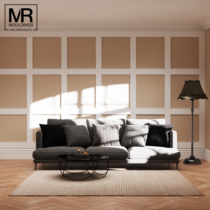 18mm Square Strips Wall Panel Kit-MR Mouldings Ltd