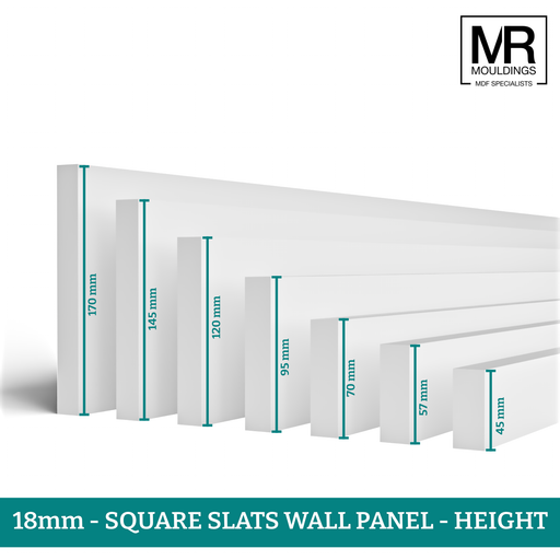 18mm Square Strips Wall Panel Kit-MR Mouldings Ltd