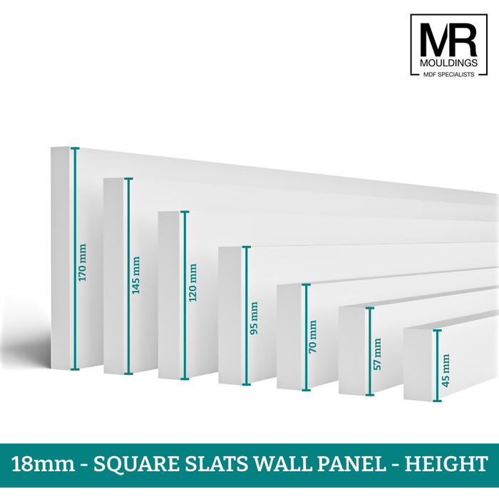 18mm Square Strips Wall Panel Kit-MR Mouldings Ltd