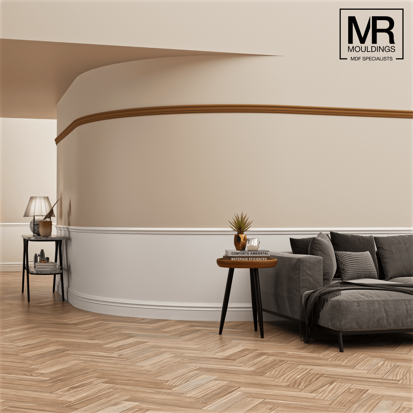 Curfed Mdf Victorian Flexible MDF Picture Rail Mould | Ornate Curved Moulding for ...