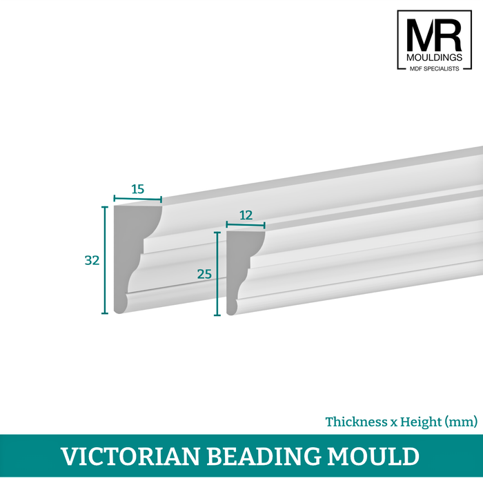 Victorian MDF Beading Moulding-MR Mouldings Ltd
