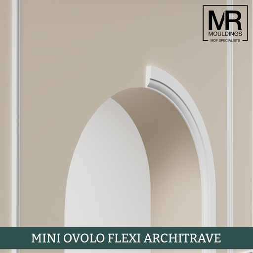 Mini Ovolo Flexible MDF Architrave Board-MR Mouldings Ltd