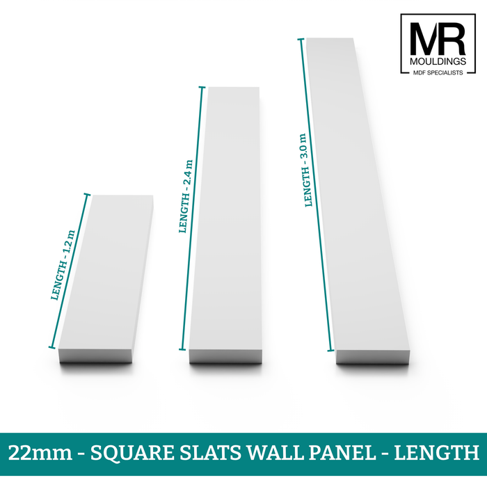 22mm Square Strips Wall Panel Kit-MR Mouldings Ltd