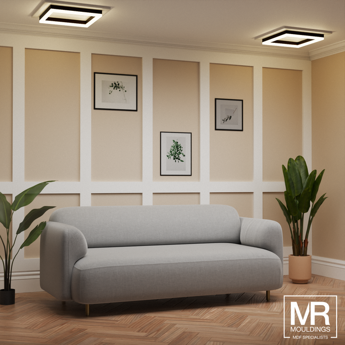 22mm Square Strips Wall Panel Kit-MR Mouldings Ltd