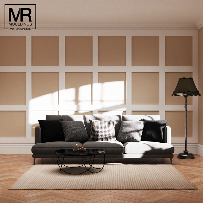 22mm Square Strips Wall Panel Kit-MR Mouldings Ltd