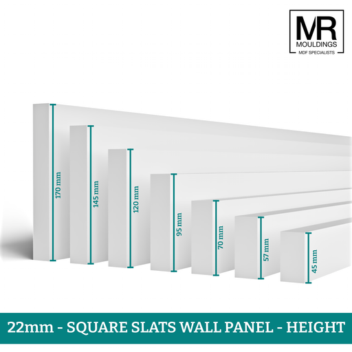22mm Square Strips Wall Panel Kit-MR Mouldings Ltd