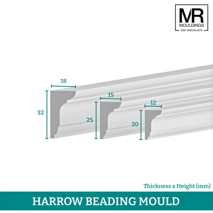 Harrow MDF Beading Moulding-MR Mouldings Ltd