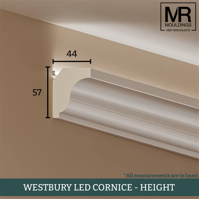 Westbury LED MDF Cornice Coving