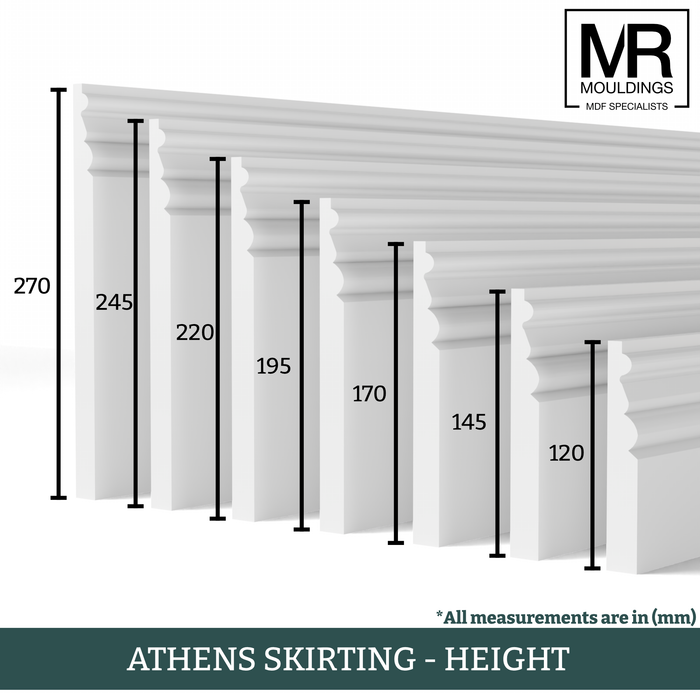 Athens MDF Flexible Skirting Board-MR Mouldings Ltd