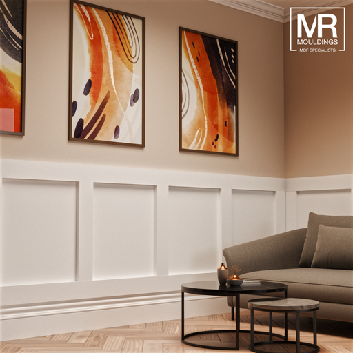 25mm Square Strips Wall Panel Kit-MR Mouldings Ltd