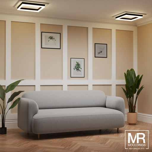 25mm Square Strips Wall Panel Kit-MR Mouldings Ltd