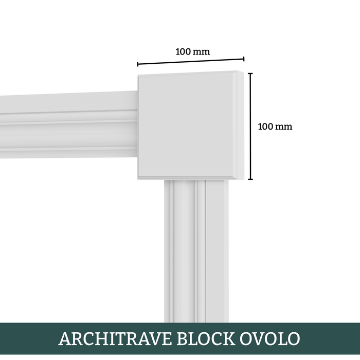Ovolo MDF Architrave Block-MR Mouldings Ltd