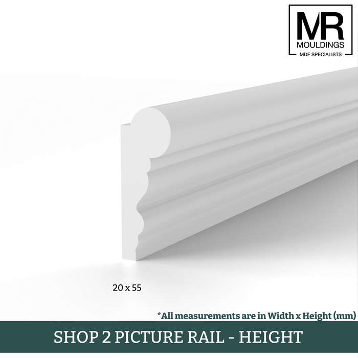 Torus MDF Picture Rail-MR Mouldings Ltd