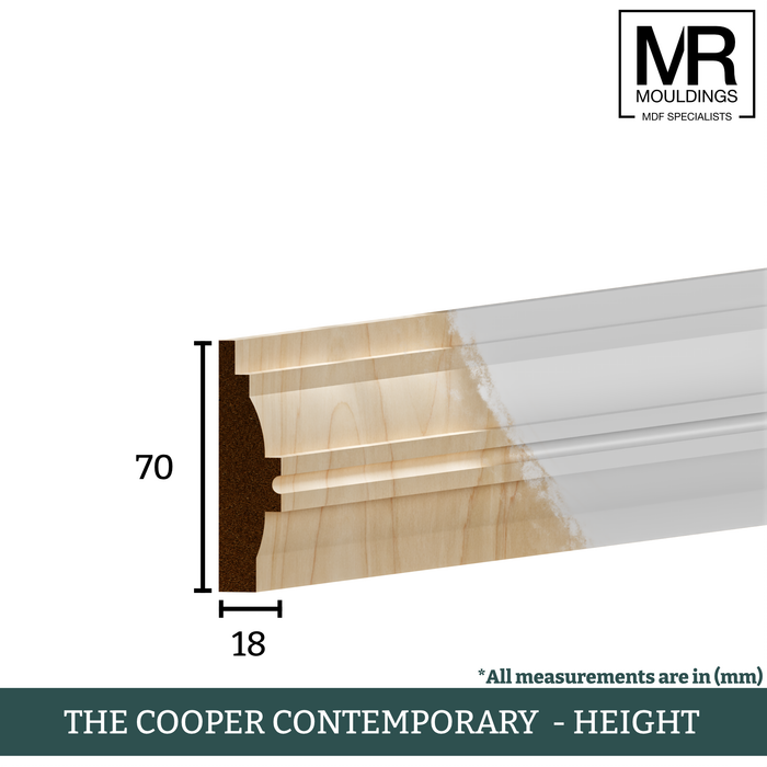 The Cooper Contemporary Tulip Dado Rail-MR Mouldings Ltd