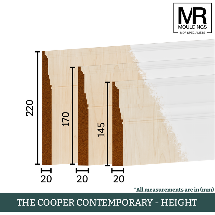The Cooper Contemporary Tulip Skirting Board-MR Mouldings Ltd