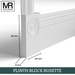 Rosette MDF Plinth Block-MR Mouldings Ltd