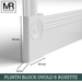 Ovolo Rosette MDF Plinth Block-MR Mouldings Ltd